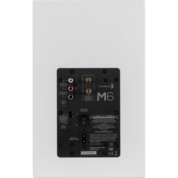 Main product image for Dayton Audio M6 Powered Speaker Pair Matte White300-463